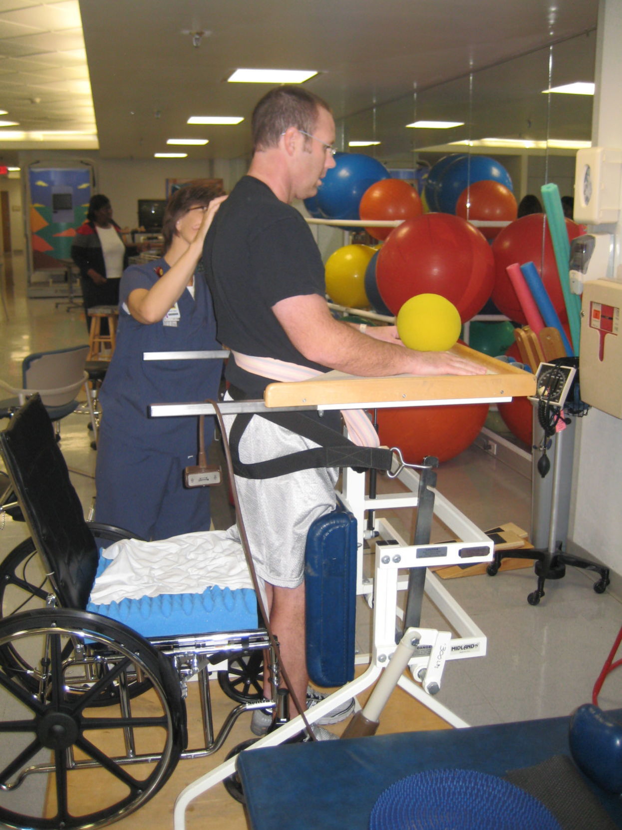 Keith Ivy in physical therapy